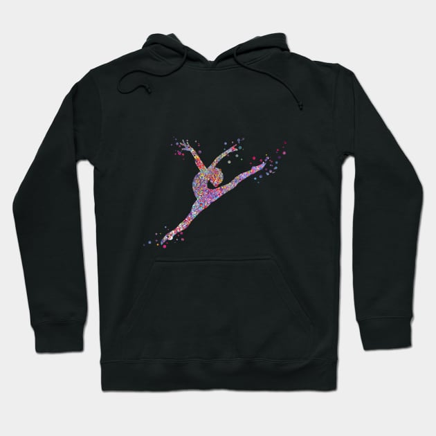 Gymnastics girl Hoodie by RosaliArt